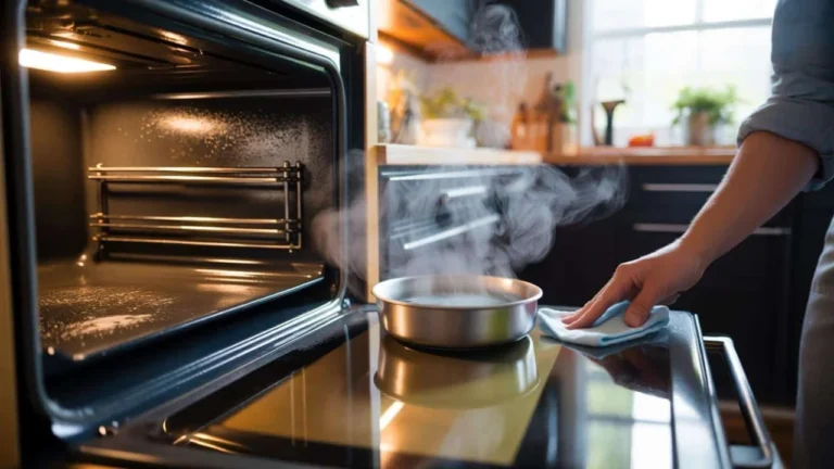 steam clean oven trick